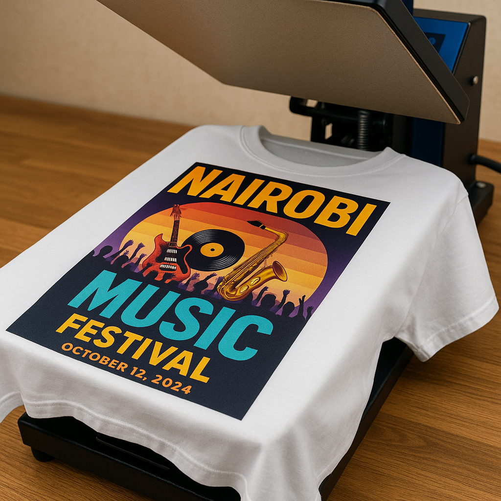 Printed T-shirts for Nairobi concert