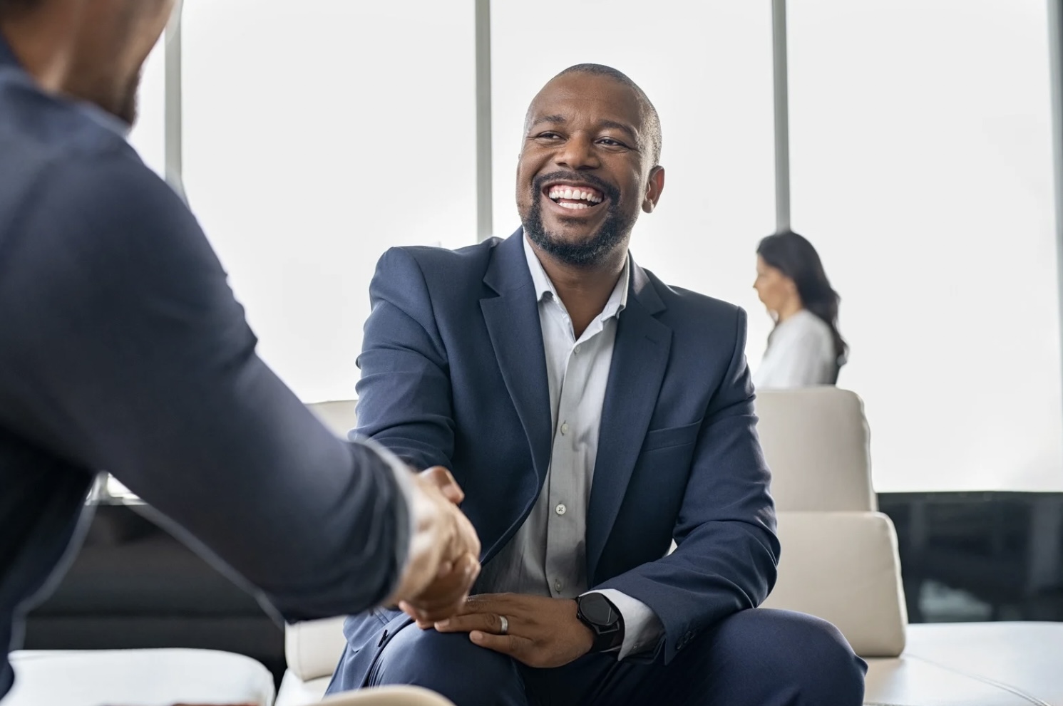 Davreem team meeting a client